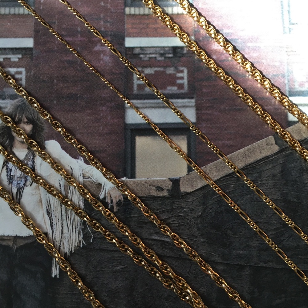 Vintage Monet Gold Tone Chain Necklaces lot of 3